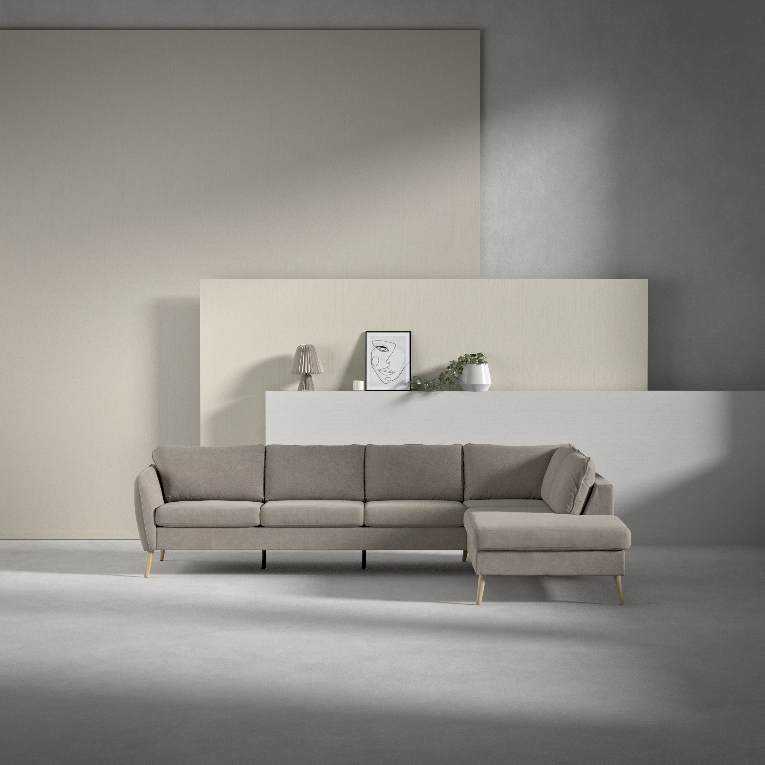 County - 3-sits soffa med divan höger - inspiration