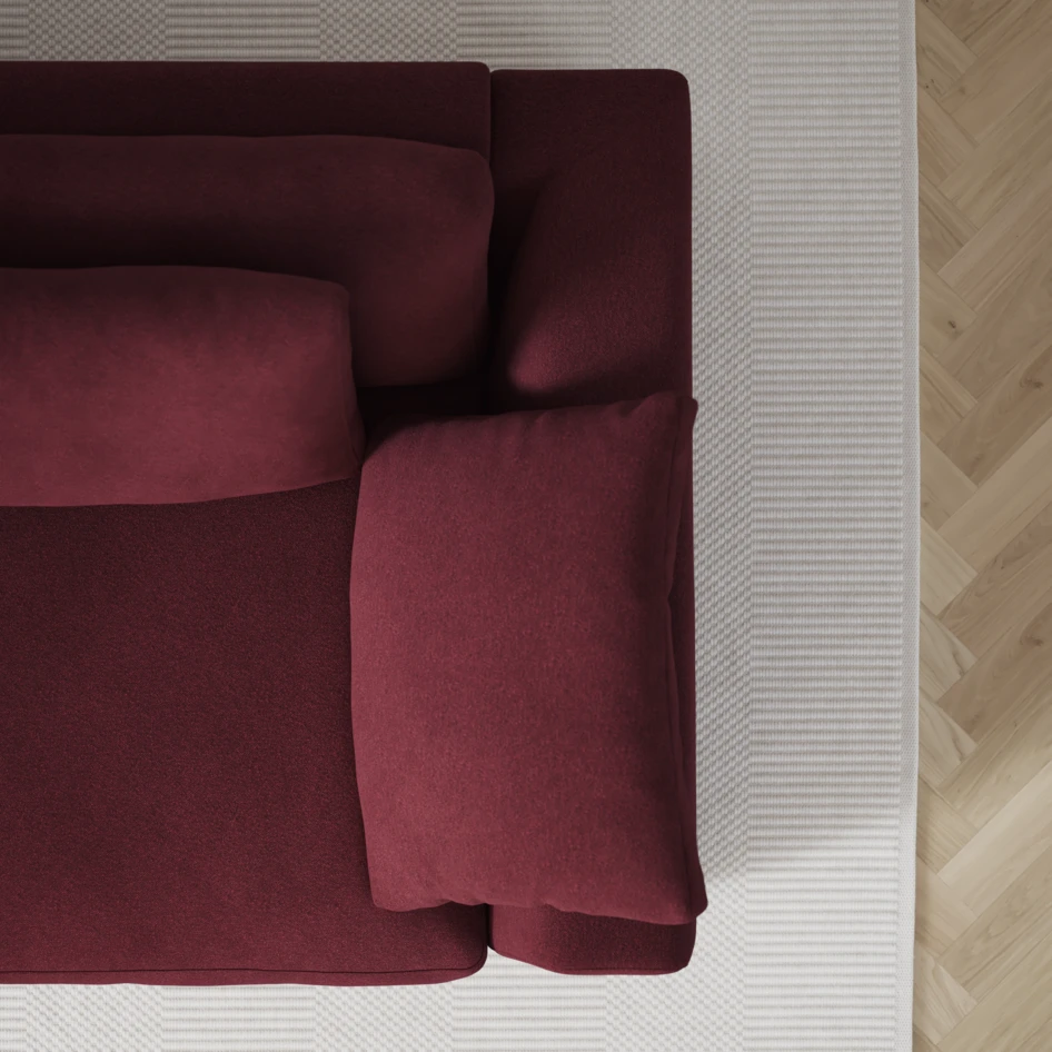 Amie - 4-sits soffa - Röd