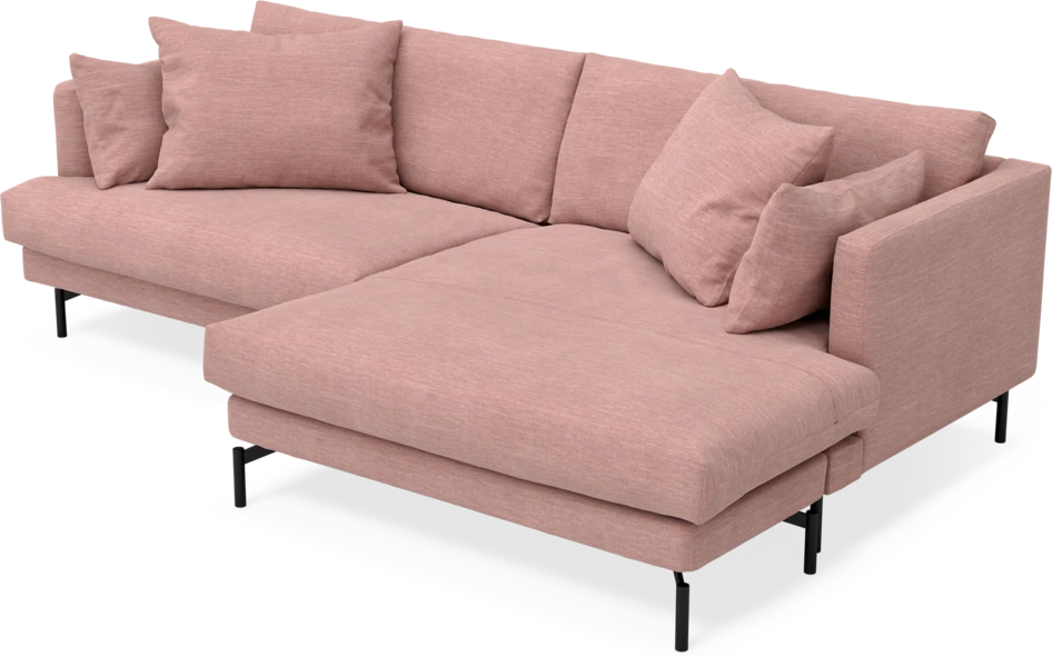 Harper - 4-sits med schäslong XL höger - Rosa