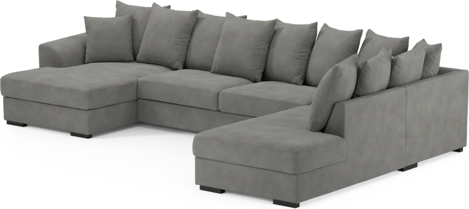 Town - 3-sits soffa med divan höger och schäslong vänster - Grå
