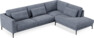 Willow - 3-sits soffa med divan höger, fast klädsel - Blå