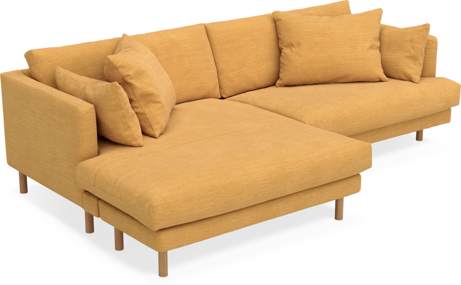 Harper - 4-sits med schäslong XL vänster - Gul