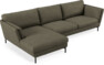 Madison Lux - 3-sits soffa med schäslong vänster - Brun