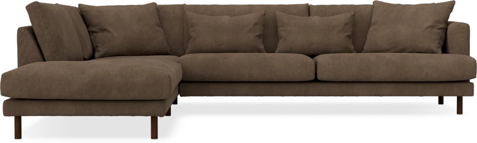 Harper - 3-sits soffa med divan vänster - Brun