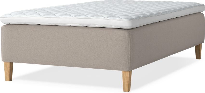 Delux Dream - Ramsäng, enkelsäng med bäddmadrass - Beige
