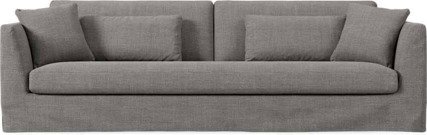 Willow - 4-sits soffa, hel dyna, med kappa - Grå