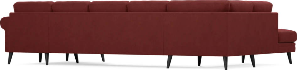 Eden - 3-sits soffa med divan vänster och schäslong höger - Röd
