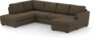 Friday - 3-sits soffa med divan vänster och schäslong höger - Brun