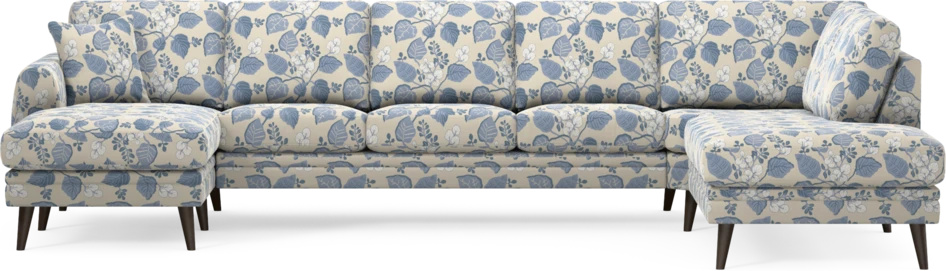 Eden - 3-sits soffa med schäslong vänster och divan höger - Flerfärgad