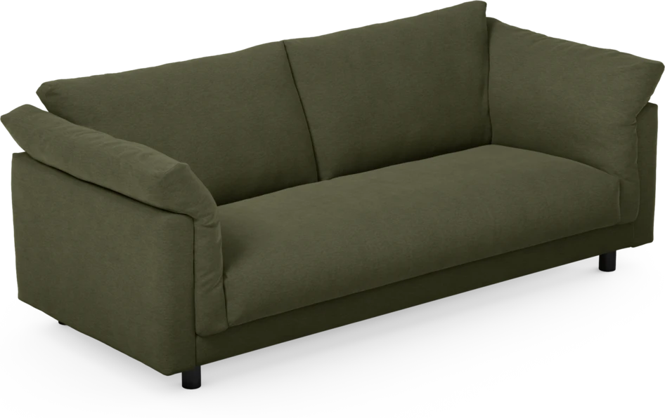 Cherrie - 2,5-sits soffa, hel dyna, fast klädsel - Grön