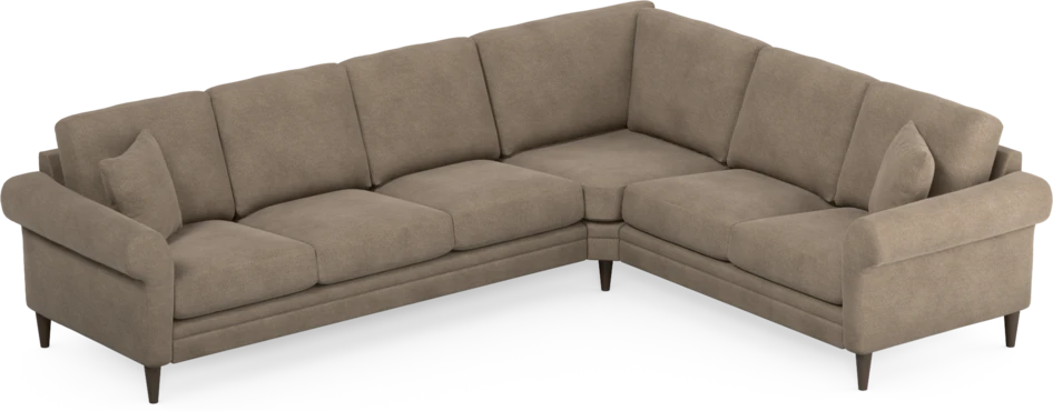 Eden - Hörnsoffa, 3+2-sits - Brun