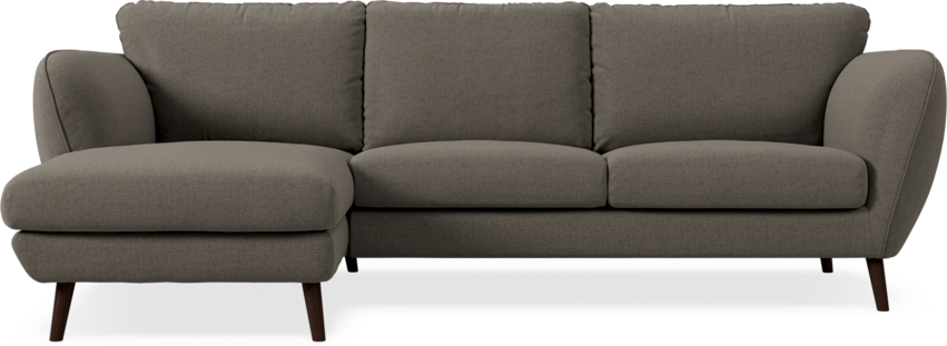 Madison Lux - 2-sits soffa med schäslong vänster - Brun