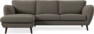 Madison Lux - 2-sits soffa med schäslong vänster - Brun