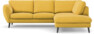 Madison Lux - 2-sits soffa med divan höger - Gul