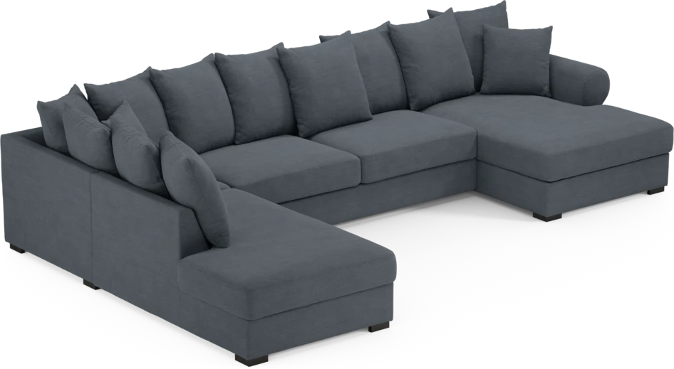 Town - 3-sits soffa med divan vänster och schäslong höger - Blå
