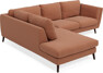 Madison - 2-sits soffa med divan vänster - Orange