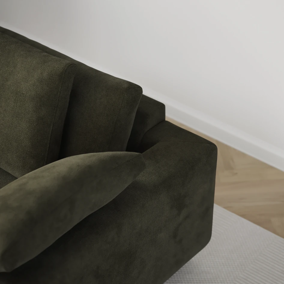 Amie - 3-sits soffa - Grön