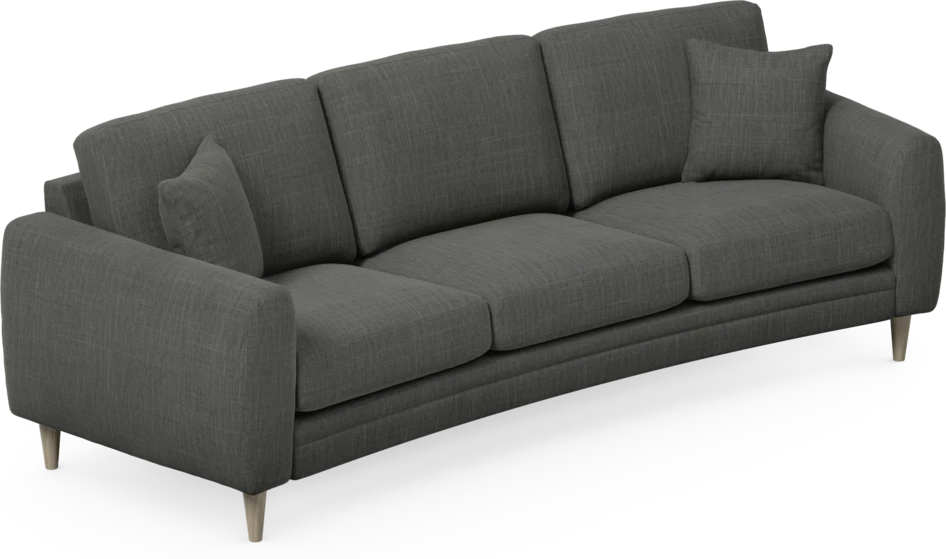 Eden - 3-sits soffa svängd - Grå