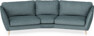 Madison - 3-sits soffa svängd, 90 cm - Turkos