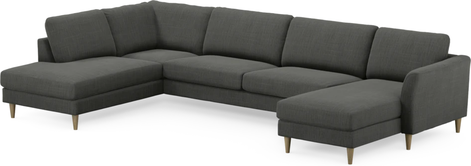 Bridge - 3-sits soffa med divan vänster och schäslong höger - Grå