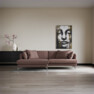 Harper - 4-sits med schäslong XL vänster - Rosa