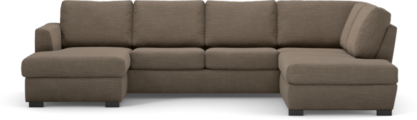 Friday - 3-sits soffa med schäslong vänster och divan höger - Brun
