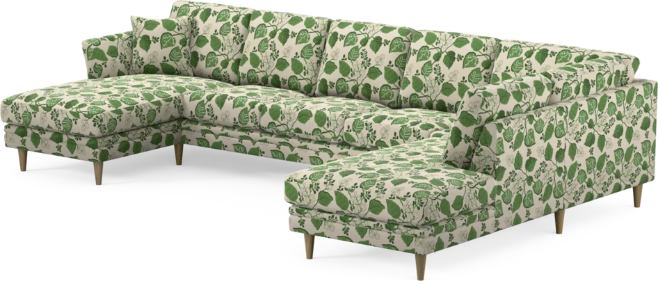 Eden - 3-sits soffa med schäslong vänster och divan höger - Flerfärgad