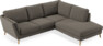 Madison - 2-sits soffa med divan höger - Brun