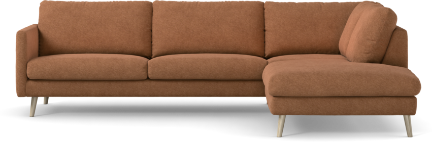 Madison Lux - 3-sits soffa med divan höger - Orange