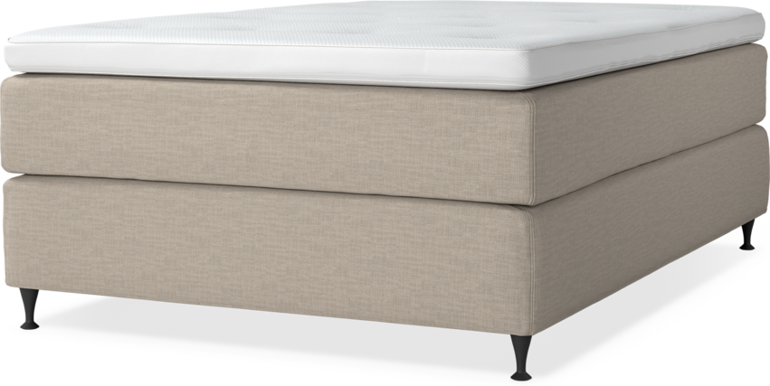 Delux Dream - Kontinentalsäng, enkelsäng 140 cm med bäddmadrass - Beige