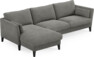 Winston - 3-sits soffa med schäslong, vändbar - Grå