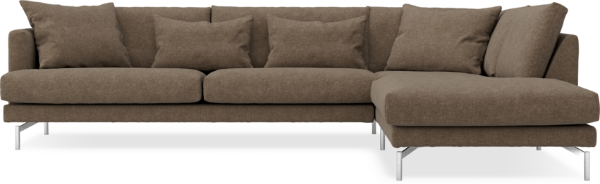 Harper - 3-sits soffa med divan höger - Brun