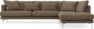 Harper - 3-sits soffa med divan höger - Brun