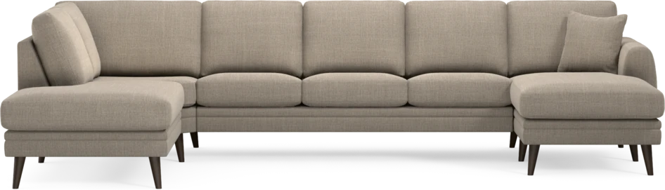 Eden - 3-sits soffa med divan vänster och schäslong höger - Beige