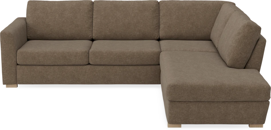 Friday - 2,5-sits soffa med divan höger - Brun