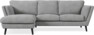 Madison Lux - 2-sits soffa med schäslong vänster - Vit