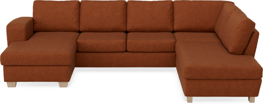 Friday - 3-sits soffa med schäslong vänster och divan höger - Orange