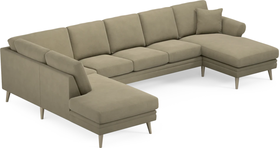 Eden - 3-sits soffa med divan vänster och schäslong höger - Beige