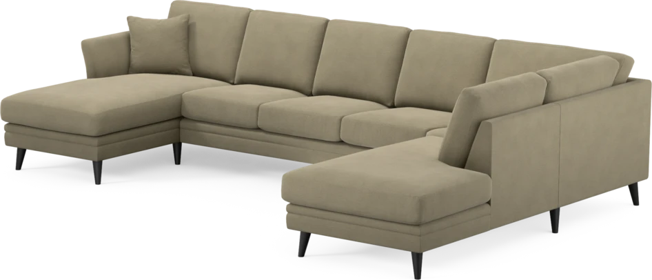 Eden - 3-sits soffa med schäslong vänster och divan höger - Beige