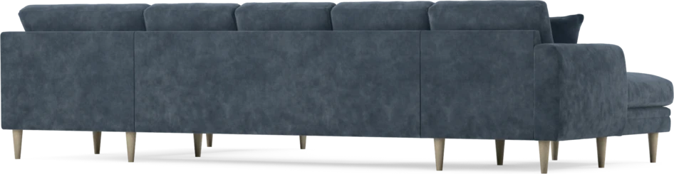 Eden - 3-sits soffa med schäslong vänster och divan höger - Blå