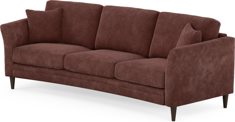 Eden - 3-sits soffa svängd - Röd