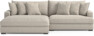 Rossi - 2-sits soffa med schäslong XL vänster - Beige