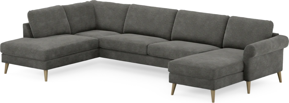 Bridge - 3-sits soffa med divan vänster och schäslong höger - Grå