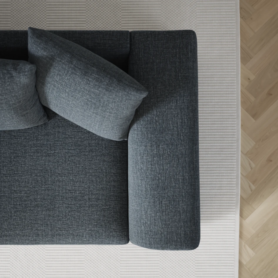Town - 3-sits soffa med divan vänster - Blå