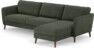 Bridge - 3-sits soffa med schäslong höger - Grön
