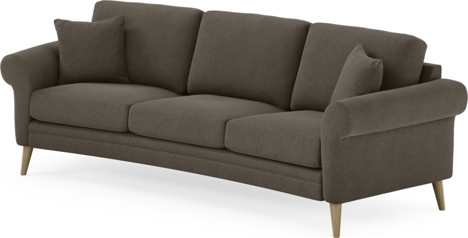 Eden - 3-sits soffa svängd - Brun