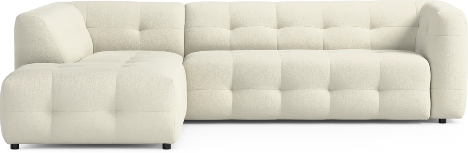 Bella - 3-sits soffa med divan vänster - Vit