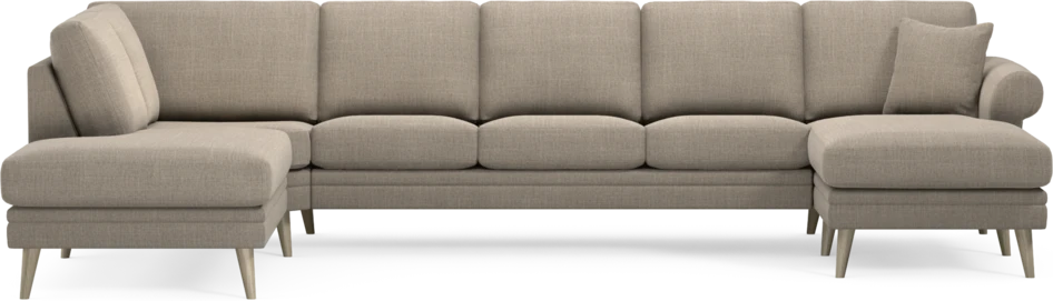 Eden - 3-sits soffa med divan vänster och schäslong höger - Beige