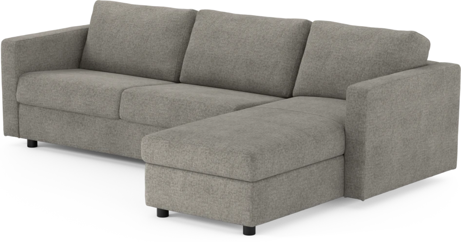 Lindö - Bäddsoffa 2,5-sits med schäslong, vändbar - Grå