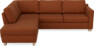 Friday - 2,5-sits soffa med divan vänster - Orange